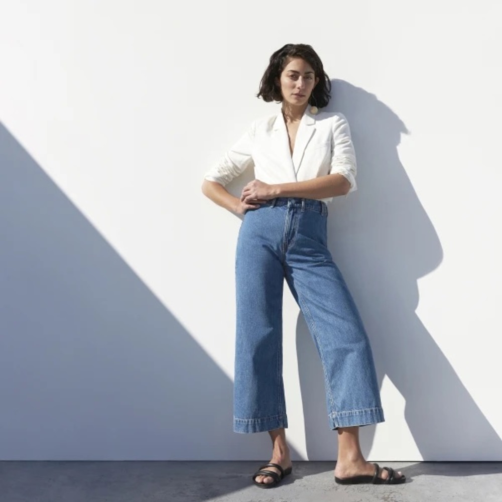 NWT Everlane Edition 2 Wide Leg Crop Jeans Size 30